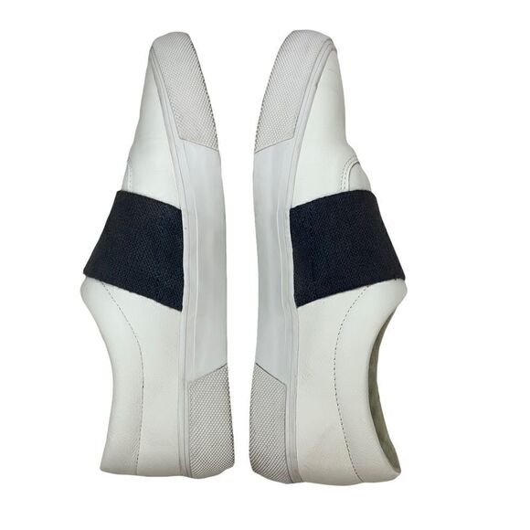 SeaVees Farris White Leather Slip-On Sneakers 12 Gray Contrast Band - Picture 5 of 11